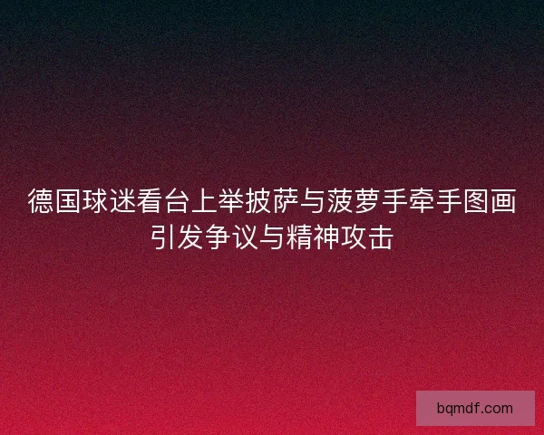 德国球迷看台上举披萨与菠萝手牵手图画引发争议与精神攻击