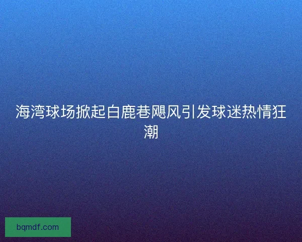 海湾球场掀起白鹿巷飓风引发球迷热情狂潮